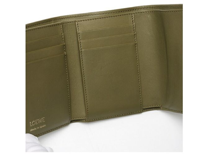 Portafoglio Verticale Piccolo Loewe Pebble Cachi - vista 6