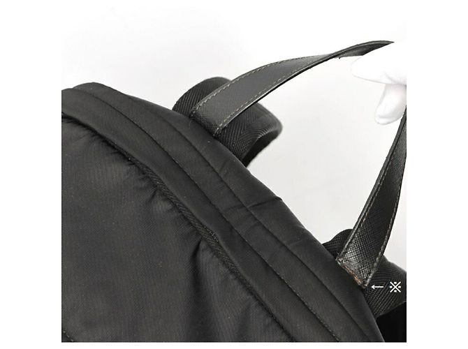 Zaino Prada Re-Nylon x Saffiano Leather Nero - vista 6