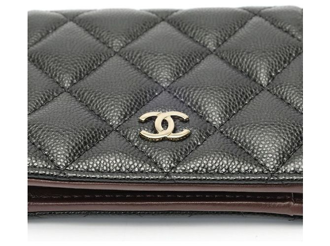 Portafoglio piccolo bi-fold matelassé Chanel Nero - vista 3