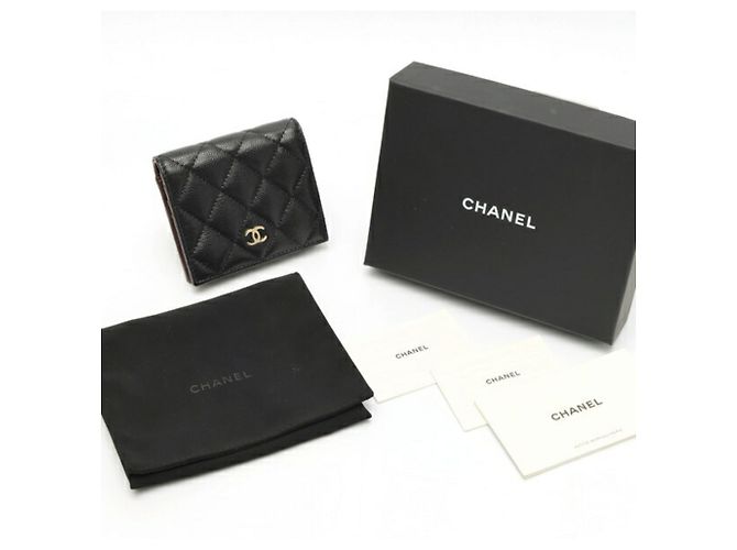 Portafoglio piccolo bi-fold matelassé Chanel Nero - vista 8