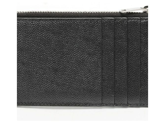 Portacarte con zip Monogram Fragment Saint Laurent Nero - vista 2
