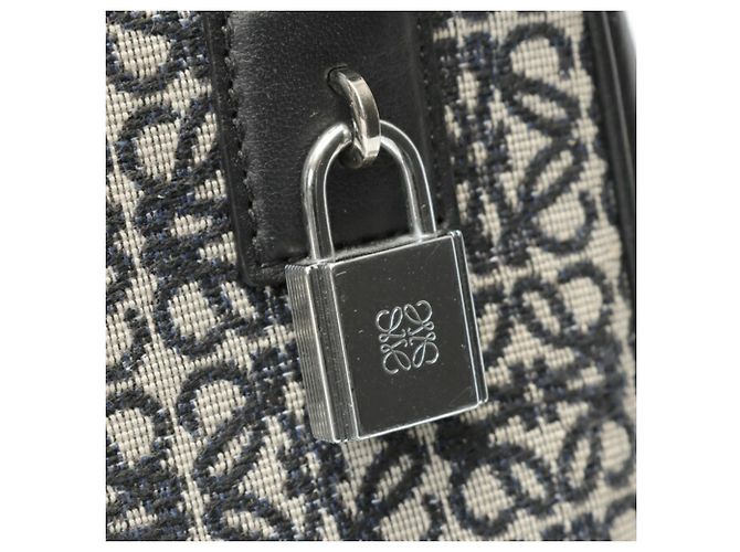 Borsa Loewe Amazona 15 Navy Black Nero - vista 5