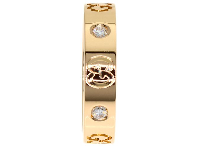Anello Gucci Icon in oro rosa 18K con diamanti - vista 3