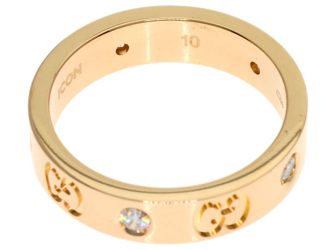 Anello Gucci Icon in oro rosa 18K con diamanti - vista 4