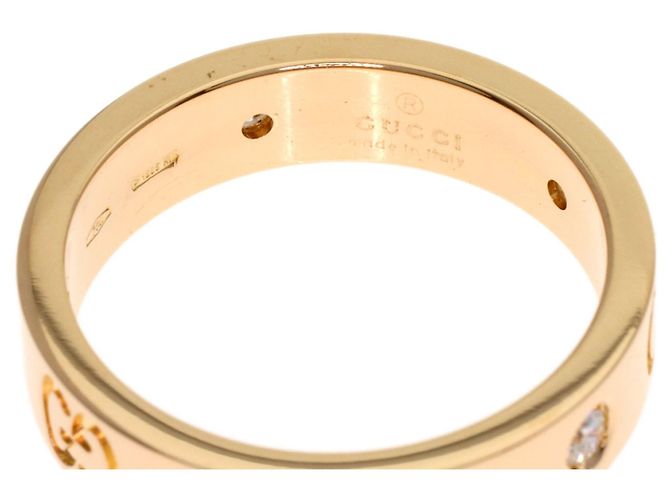 Anello Gucci Icon in oro rosa 18K con diamanti - vista 5