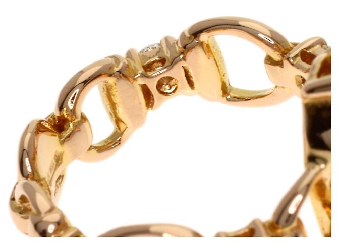 Anello Gucci in oro rosa 18K con topazio bianco e diamanti - vista 10