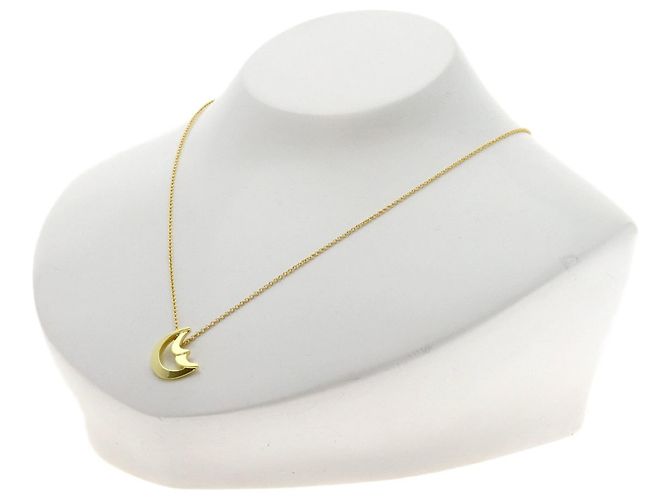 Collar Tiffany & Co. Crescent Moon Dorado - vista 4