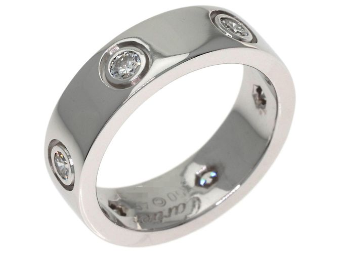 Anello Love in oro bianco 18K con diamanti Cartier D'oro - vista 2