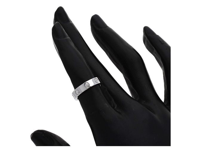 Anillo Mini Love en oro blanco de 18K Cartier Dorado - vista 5
