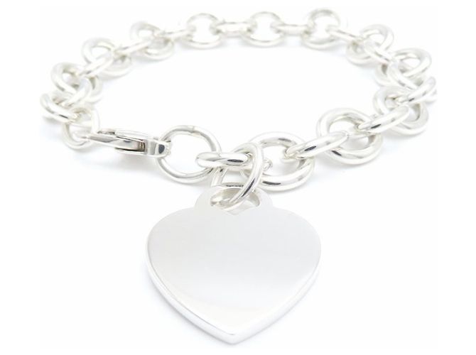 Tiffany & Co Bracciale Tiffany Heart Tag Charm Argento - vista 2