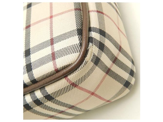 Borsa a tracolla Burberry marrone in tela e pelle - vista 15
