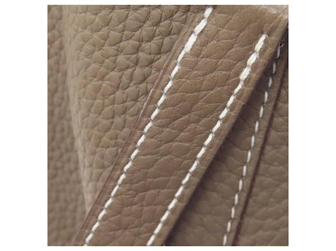Hermès Borsa Hermes Picotin Lock MM Taupe - vista 12