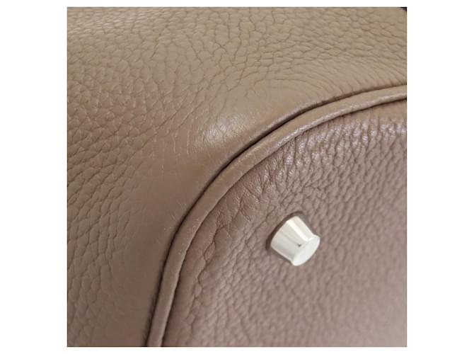 Hermès Borsa Hermes Picotin Lock MM Taupe - vista 17