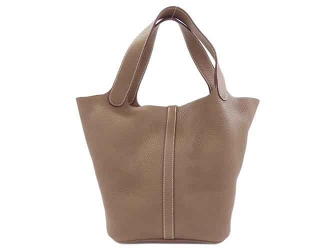 Hermès Borsa Hermes Picotin Lock MM Taupe - vista 2