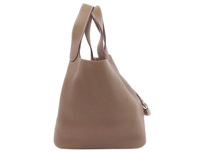 Hermès Borsa Hermes Picotin Lock MM Taupe - vista 3