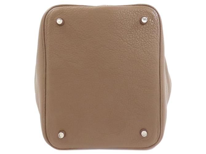Hermès Borsa Hermes Picotin Lock MM Taupe - vista 4