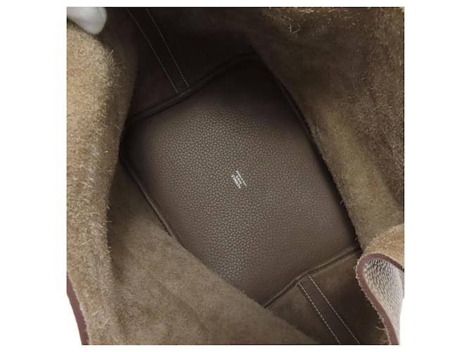 Hermès Borsa Hermes Picotin Lock MM Taupe - vista 5