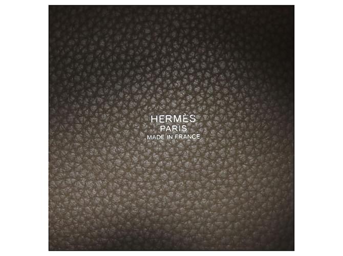Hermès Borsa Hermes Picotin Lock MM Taupe - vista 6