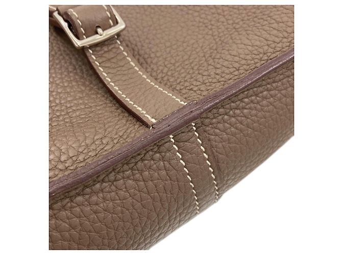 Hermès Borsa Hermes Arzan 25 in grigio Etoupe Taupe - vista 12