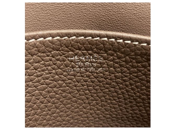 Hermès Borsa Hermes Arzan 25 in grigio Etoupe Taupe - vista 6