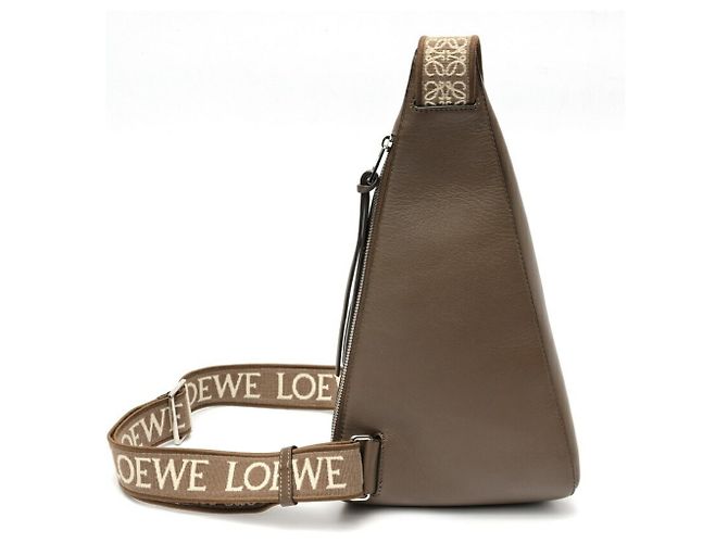 Borsa a tracolla Loewe Anton in pelle marrone - vista 3