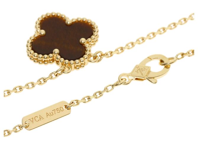 Van Cleef & Arpels Vintage Alhambra Tiger Eye Halskette - Ansicht 2