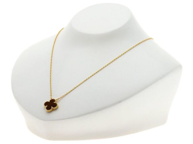 Van Cleef & Arpels Vintage Alhambra Tiger Eye Halskette - Ansicht 4