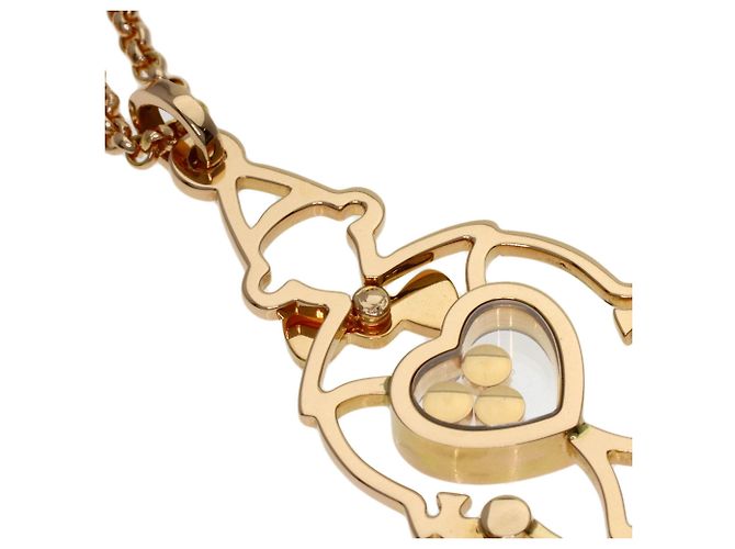 Chopard Pierrot Diamant-Halskette aus 18K Roségold - Ansicht 8