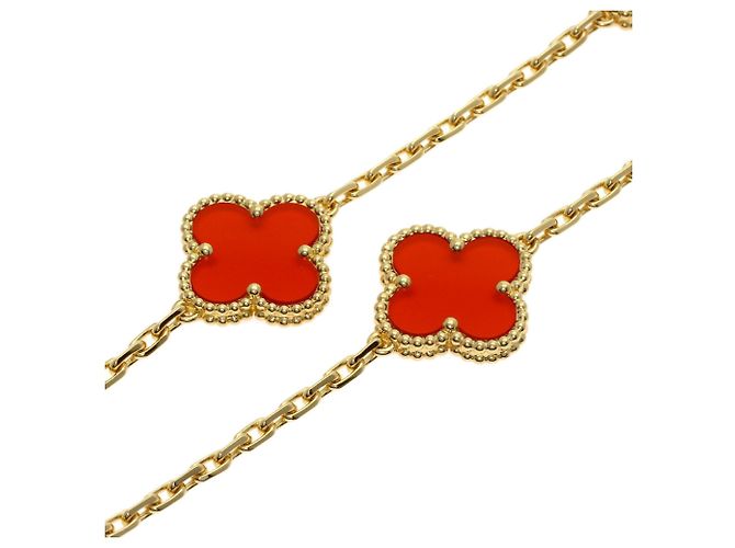 Van Cleef & Arpels Vintage Alhambra Carnelian Halskette - Ansicht 2