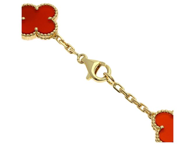 Van Cleef & Arpels Vintage Alhambra Carnelian Halskette - Ansicht 4