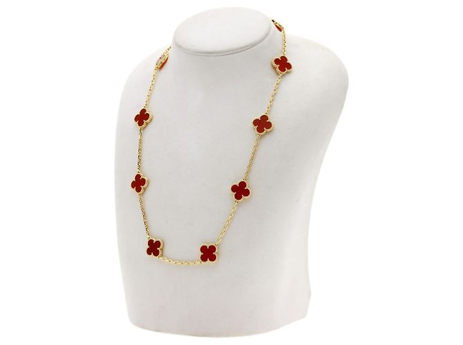Van Cleef & Arpels Vintage Alhambra Carnelian Halskette - Ansicht 7