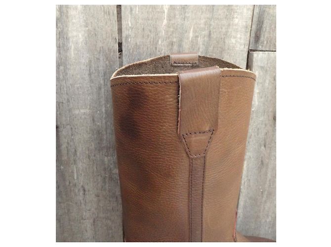 Autre Marque Botas de montar artesanales de cuero marrón Castaño - vista 3