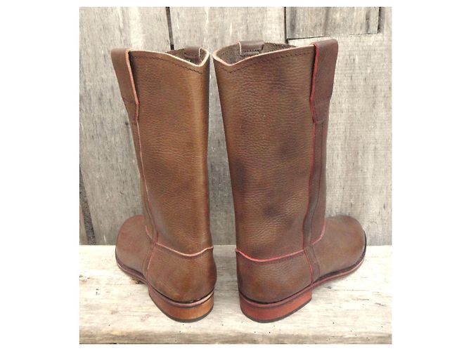 Autre Marque Botas de montar artesanales de cuero marrón Castaño - vista 5