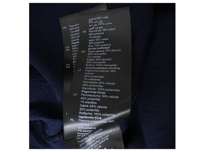Sandro Pointelle-Strick Mini-Schwingkleid aus Navyblauer Viskose Marineblau - Ansicht 11