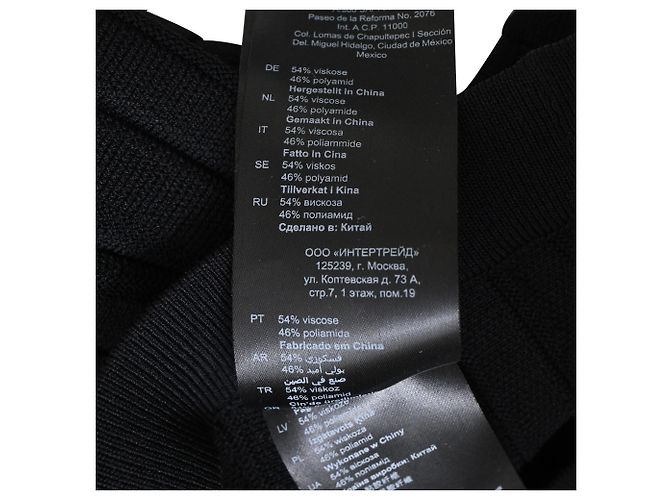 Saia midi evasê em malha canelada Sandro em viscose preta Preto - vista 7