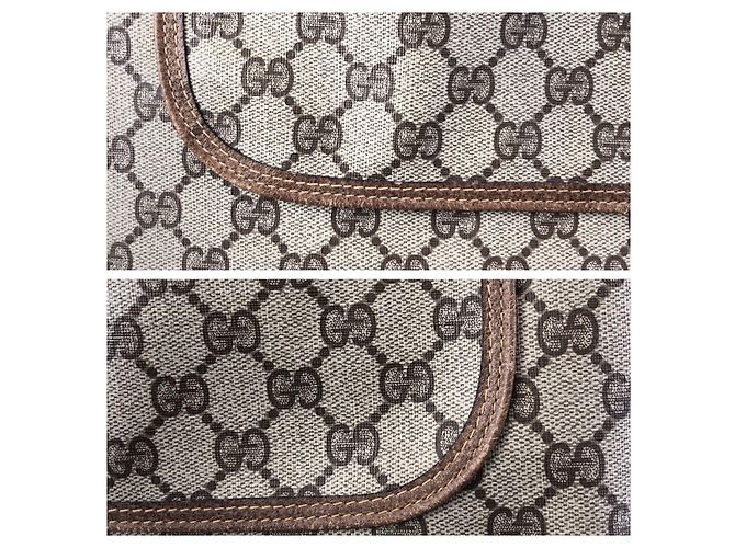 Gucci GG Supreme Canvas Schultertasche Tote Braun Beige - Ansicht 5