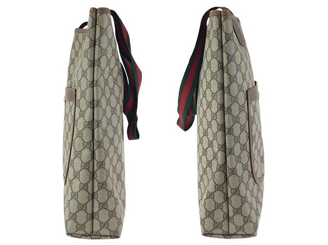 Gucci GG Supreme Canvas Schultertasche Tote Braun Beige - Ansicht 8