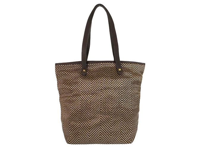 Hermès Borsa Tote Hermes Cabas Chennai Brown Gold Marrone - vista 2