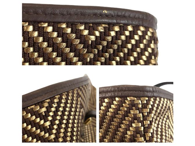 Hermès Borsa Tote Hermes Cabas Chennai Brown Gold Marrone - vista 5