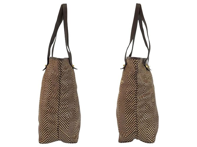 Hermès Borsa Tote Hermes Cabas Chennai Brown Gold Marrone - vista 7