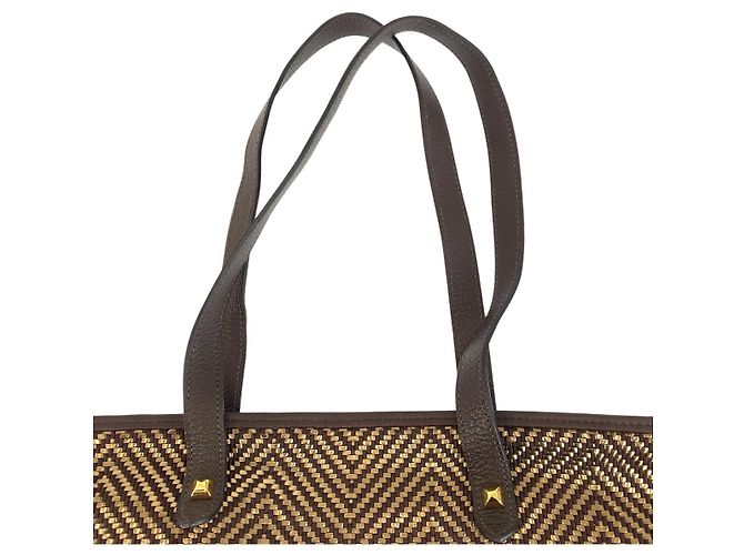 Hermès Borsa Tote Hermes Cabas Chennai Brown Gold Marrone - vista 8