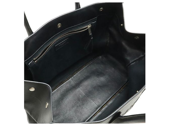 Yves Saint Laurent Rive Gauche Leder Tote Bag Schwarz - Ansicht 5