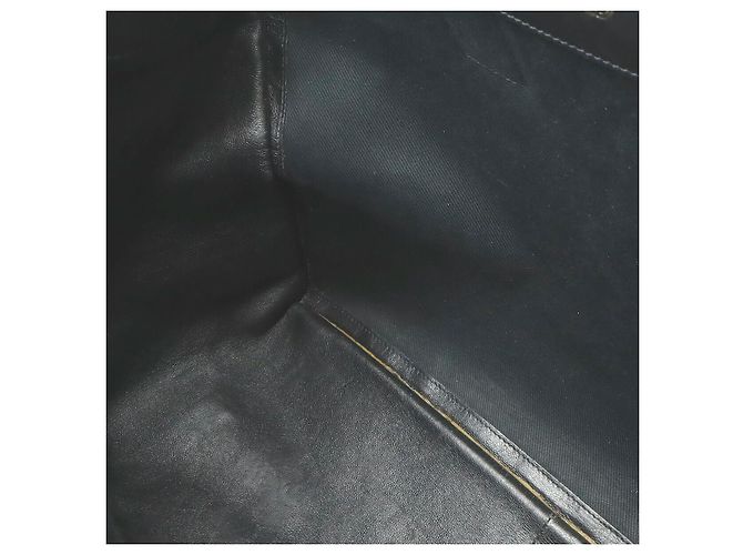 Yves Saint Laurent Rive Gauche Leder Tote Bag Schwarz - Ansicht 6