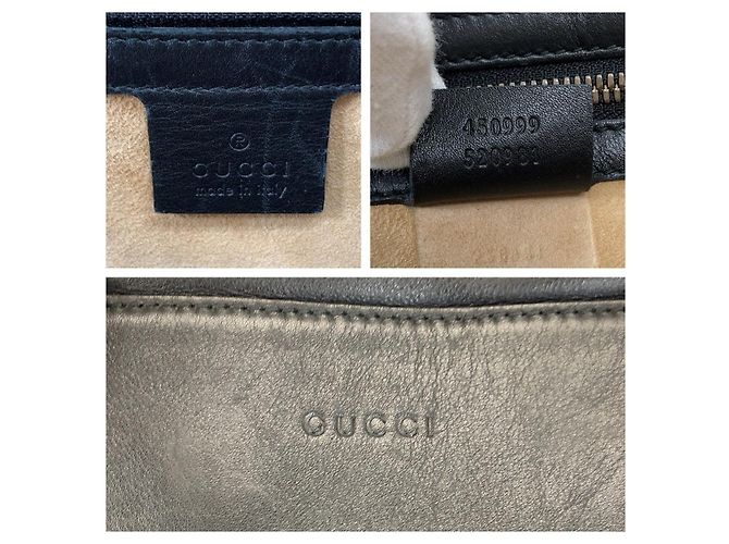 Borsa Boston in pelle Gucci Nera Nero - vista 3