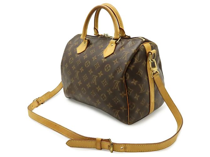 Borsa Louis Vuitton Monogram Speedy Bandouliere 30 Marrone - vista 2
