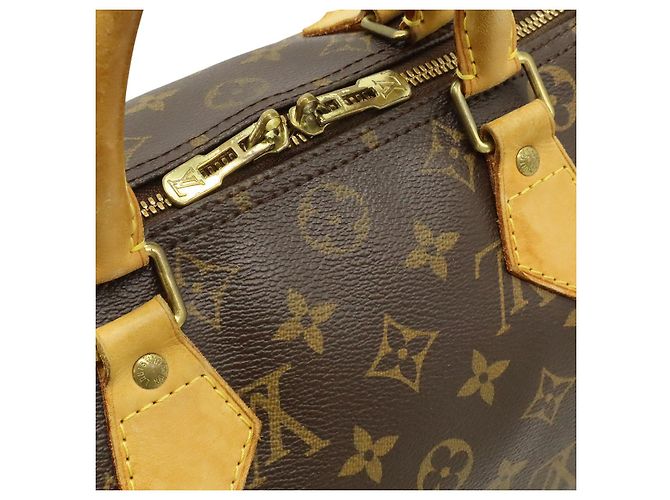 Borsa Louis Vuitton Monogram Speedy Bandouliere 30 Marrone - vista 8