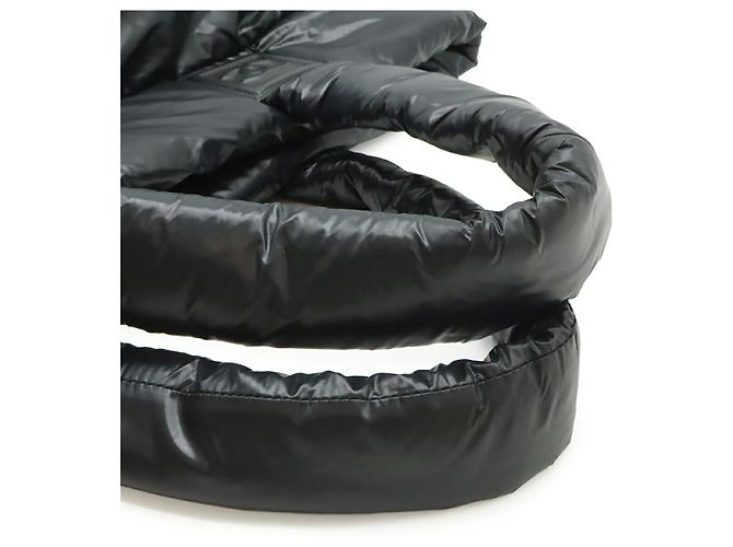 Borsa Chanel Coco Cocoon Tote GM in Nylon e Pelle Nero - vista 4
