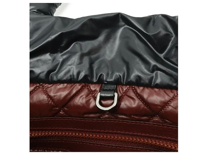 Borsa Chanel Coco Cocoon Tote GM in Nylon e Pelle Nero - vista 8