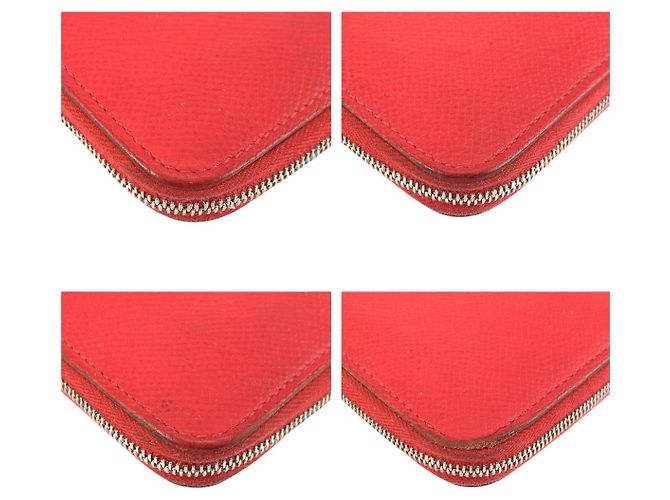 Hermès Portafoglio lungo Hermes Azap Long Silk-in Red Rosso - vista 7
