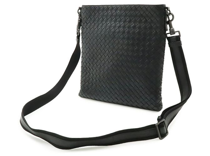 Borsa a tracolla in pelle Intrecciato Bottega Veneta Nero - vista 2